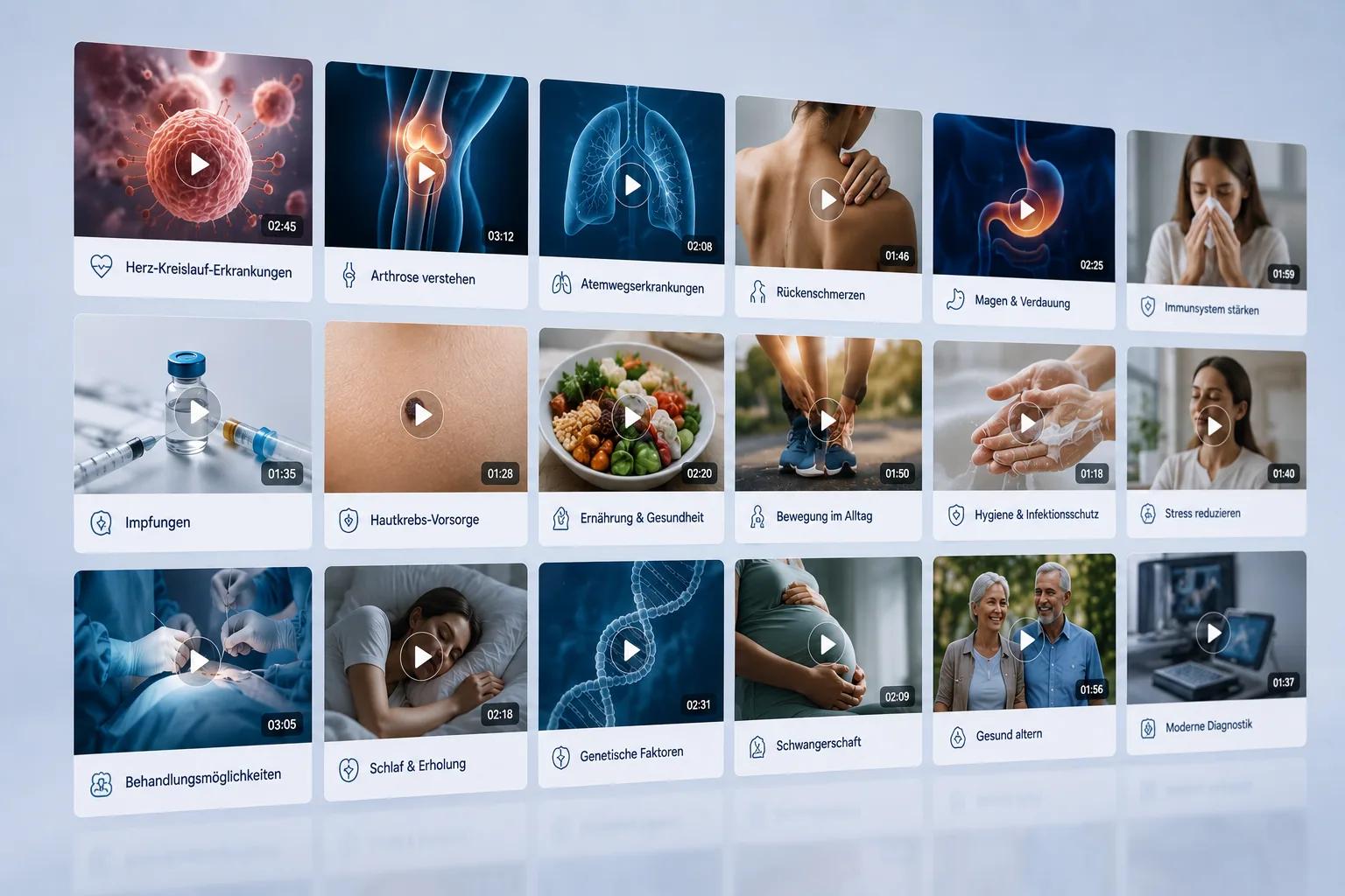 Standard-Video-Portfolio mit über 60 fertig produzierten Patientenaufklärungs-Clips