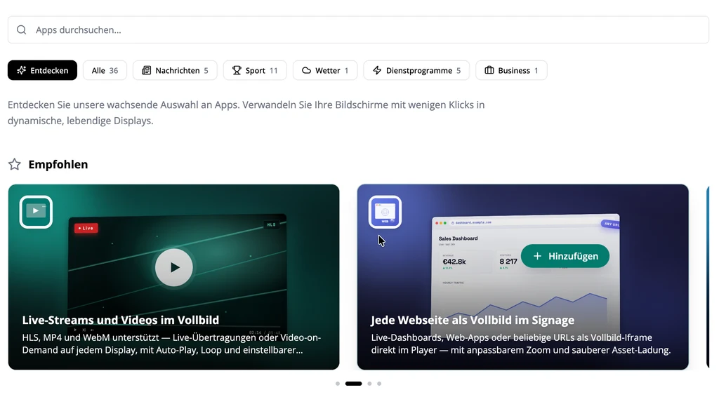 Apps et intégrations