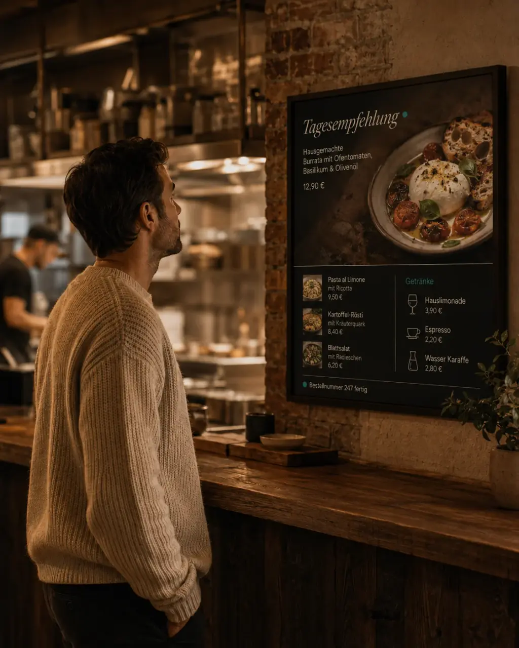Self-Service-Kiosk im Bestellbereich